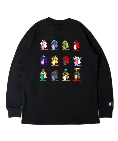 tシャツ A'GEM/9 × .kom「GRAF＆WU/グラフアンドウー」ゴーストシリーズロングスリーブ レディース メンズ