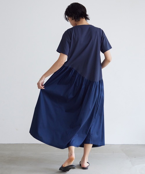 for/c ワンピース USAコットンクールドッキングギャザー