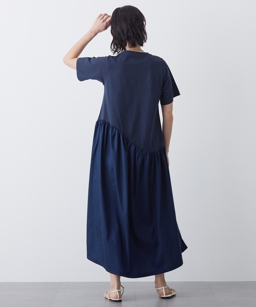 for/c ワンピース USAコットンクールドッキングギャザー