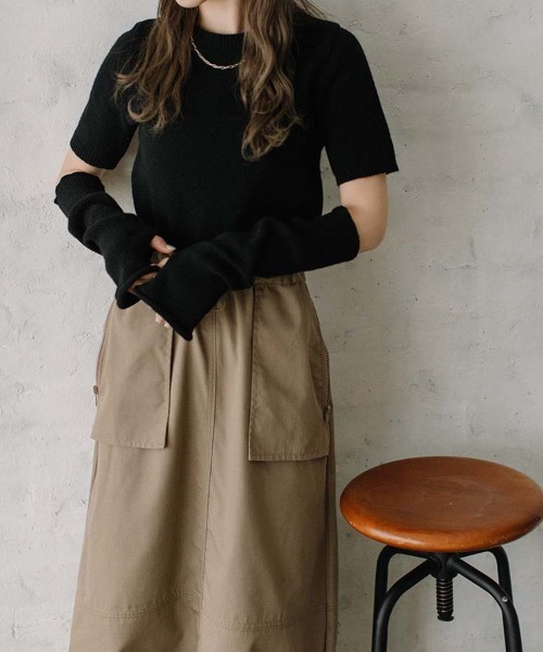 ニット セーター arm warmer knit/アームウォーマーニット レディース
