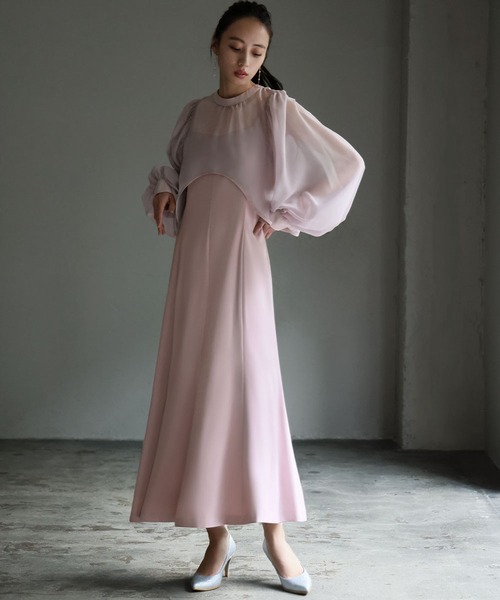 GIRL DRESS FOR NOW ドレス バックリボンシアーショート丈