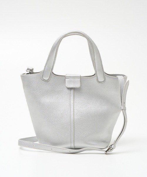 collexショルダー 2way　ブラウン/ホワイトメッシュバッグ 中型 collexショルダー 2way ブラウン/ホワイトメッシュバッグ 中型