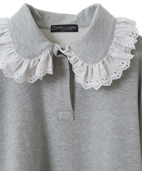 Candy Stripper ポロシャツ LACY LAME POLO トップス レディース Candy Stripper ポロシャツ LACY LAME POLO トップス レディース