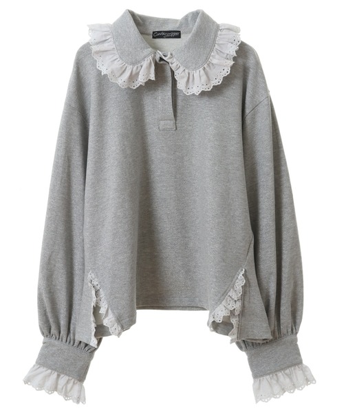 Candy Stripper ポロシャツ LACY LAME POLO トップス レディース Candy Stripper ポロシャツ LACY LAME POLO トップス レディース