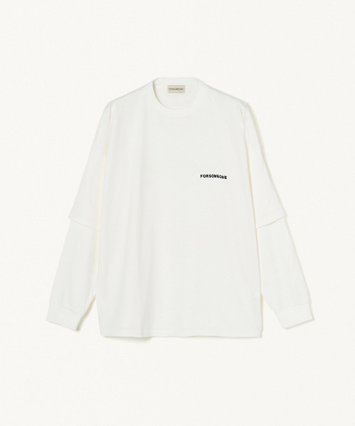 【FORSOMEONE】レイヤード ドッキング ロンT 長袖Tシャツ 48 FORSOMEONE レイヤード ドッキング ロンT 長袖Tシャツ 48