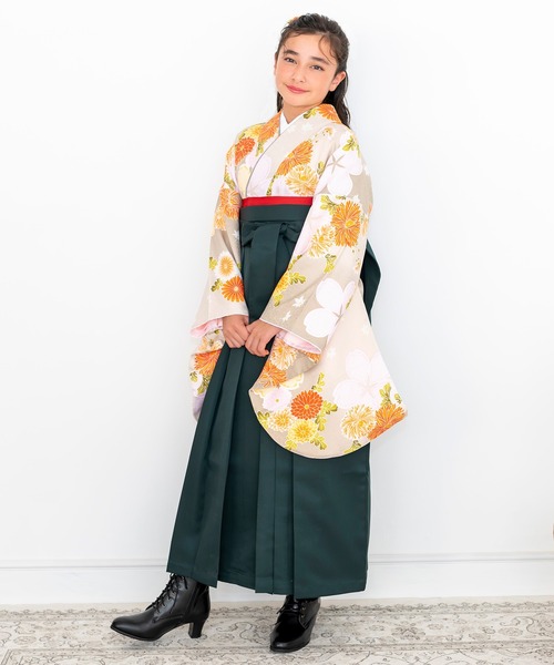 KYOETSU（京越） 着物 簡易袴C 5点セット ジュニア キッズ 子供 女の子