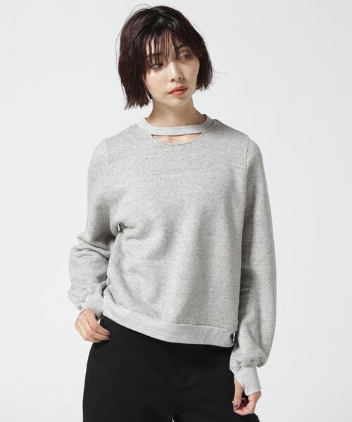 MANOF トレーナー スウェット (マノフ) 別注MOON SLASH NECK