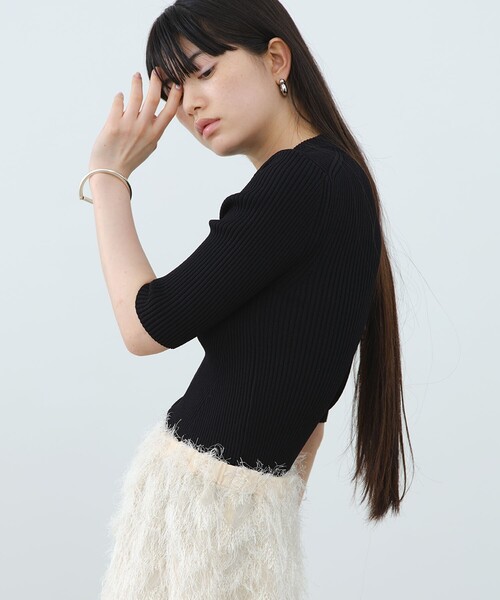 レディース　ニット Honeys ニット セーター ヒアルロン酸ボートネックニット