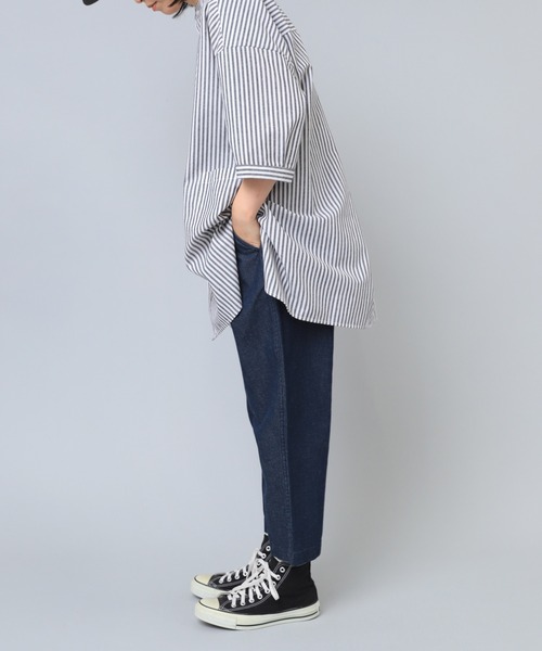ユナイテッドアローズ日本製コットンリネンクロップドパンツ URCH RNA パンツ R4206 コットンリネンのクロップドサマーパンツ