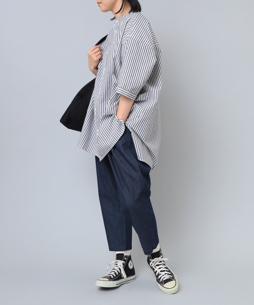 URCH RNA R4296綿麻デニムのＰＪ'Ｓクロップド RNA-N｜R4296 綿麻デニムのPJ'Sクロップドパンツ URCH RNA