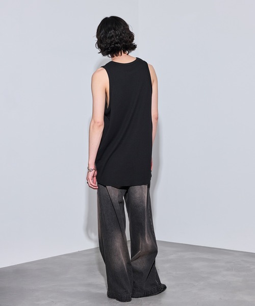JUNRED（ジュンレッド） タンクトップ ルーズワッフルノースリーブ
