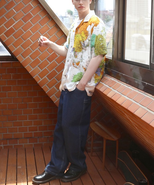 ブラウス シャツ 「HOUSTON」ALOHA SHIRT (MAP) レディース メンズ HOUSTON ブラウス シャツ HOUSTON/ヒューストン 41104 ALOHA