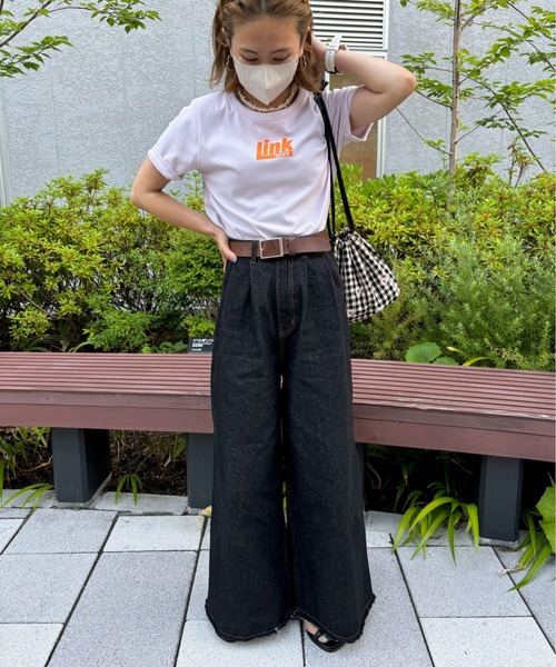9090 King Logo Slub Denim Buggy Pants 