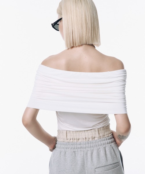 JOSE MOON（ジョゼムーン） tシャツ GATHER OFF SHOULDER TOPS
