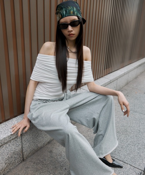 JOSE MOON（ジョゼムーン） tシャツ GATHER OFF SHOULDER TOPS