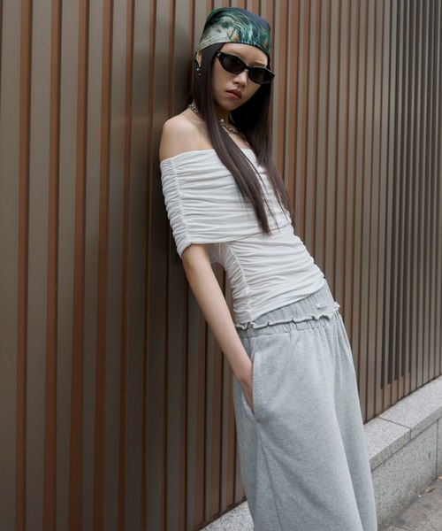 JOSE MOON（ジョゼムーン） tシャツ GATHER OFF SHOULDER TOPS