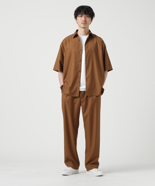 麻呂 NANO universe パンツ クリアツイルリラックスイージーパンツ