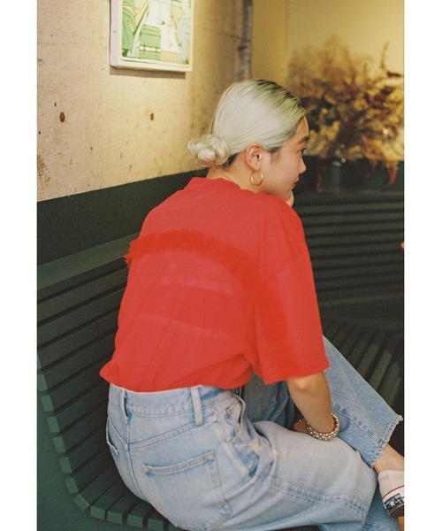 HeRIN.CYE tシャツ mio yanase / Frill sheer tops ミオ ヤナセ