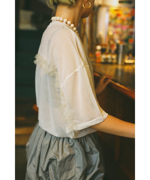 HeRIN.CYE tシャツ mio yanase / Frill sheer tops ミオ ヤナセ