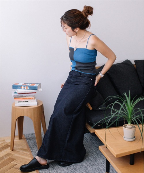 SUWDEE スカート デニム denim long sk レディース : ZOZOTOWN Yahoo 