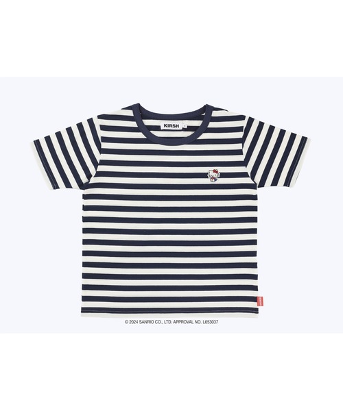 tシャツ KIRSH X HELLO KITTY STRIPE OVERFIT T-SHIRT/キルシー ハローキティ ストライプ Tシャツ レディー tシャツ KIRSH X HELLO KITTY STRIPE OVERFIT T-SHIRT/キルシー