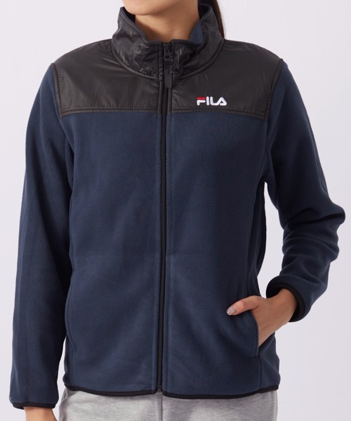 FILA（フィラ） コート アウター マイクロフリース 切り替えスタンド