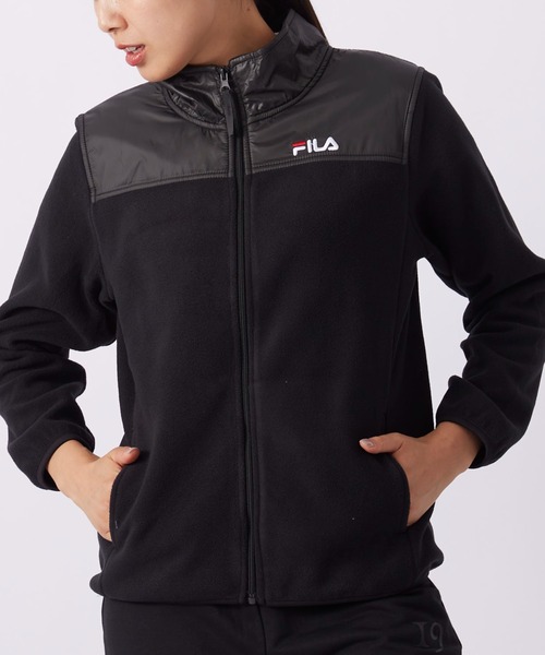 FILA コート アウター 「FILA」マイクロフリース 切り替え