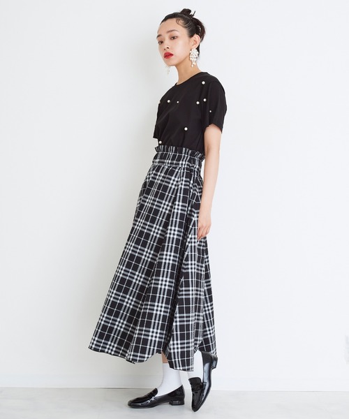 Narcissus（ナルシス） スカート 「PICCIN」チェックフレアロング