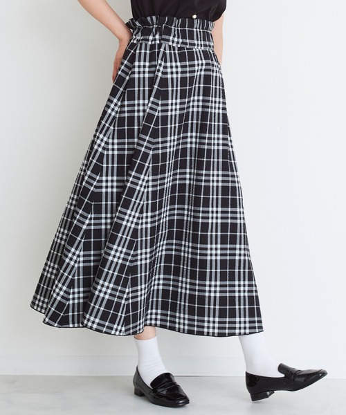 Narcissus（ナルシス） スカート 「PICCIN」チェックフレアロング