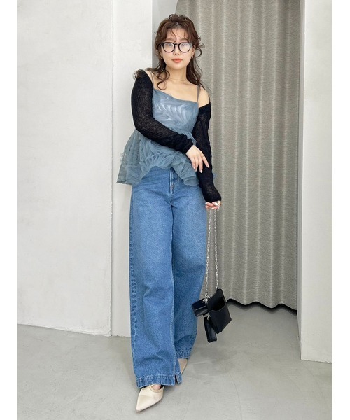 ハイライズ ワイドジーンズ LILY BROWN ジーンズ デニム デニムパンツ ハイライズワイド