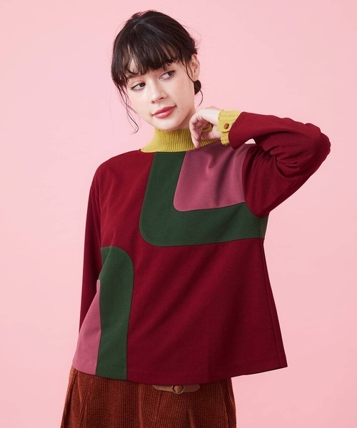 tシャツ Bloque 配色パッチワークカットソー レディース