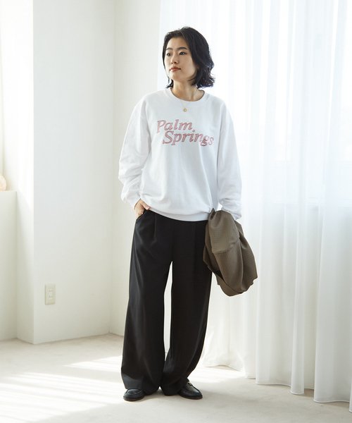 トレーナー スウェット 「LE TRIO ABAHOUSE」PARM SPRINGS スウェット/ユニセックス レディース メンズ Rouge vif トレーナー スウェット 「LE TRIO ABAHOUSE」PARM