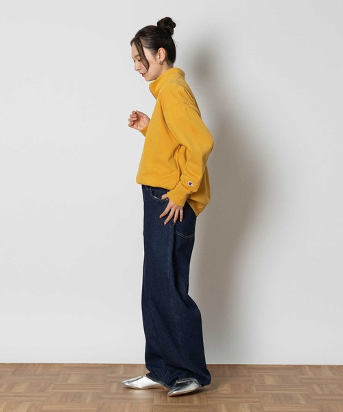 Champion トレーナー スウェット 「Champion」プリントハーフZIP