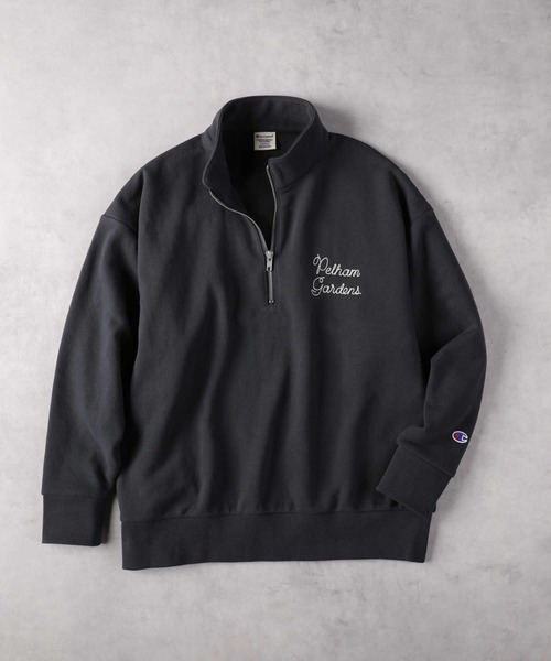 トレーナー スウェット 「Champion」プリントハーフZIP レディース Champion トレーナー スウェット 「Champion」プリントハーフZIP