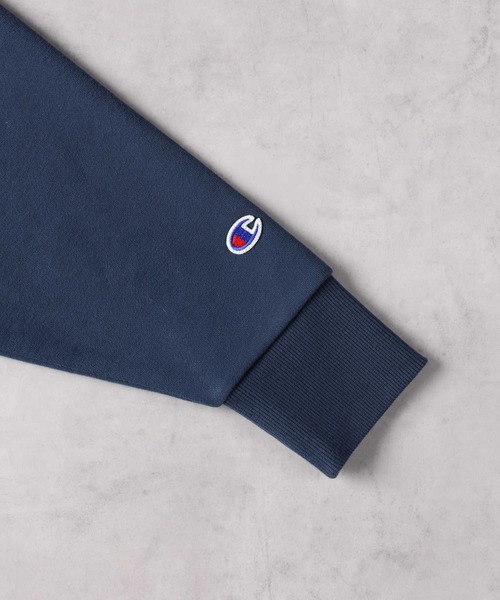 Champion トレーナー スウェット 「Champion」プリントハーフZIP