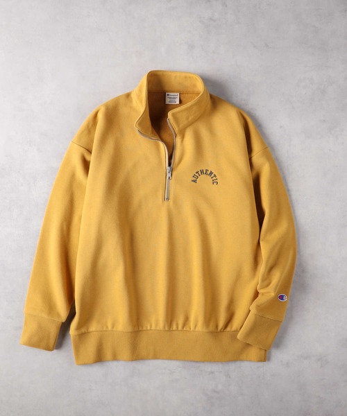 トレーナー スウェット 「Champion」プリントハーフZIP レディース Champion トレーナー スウェット 「Champion」プリントハーフZIP
