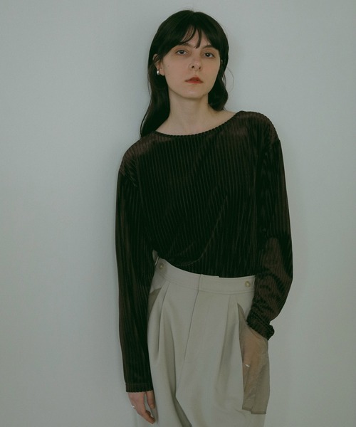 MANOF（マノフ） tシャツ CUT OUT VELOR TOPS レディース : ZOZOTOWN
