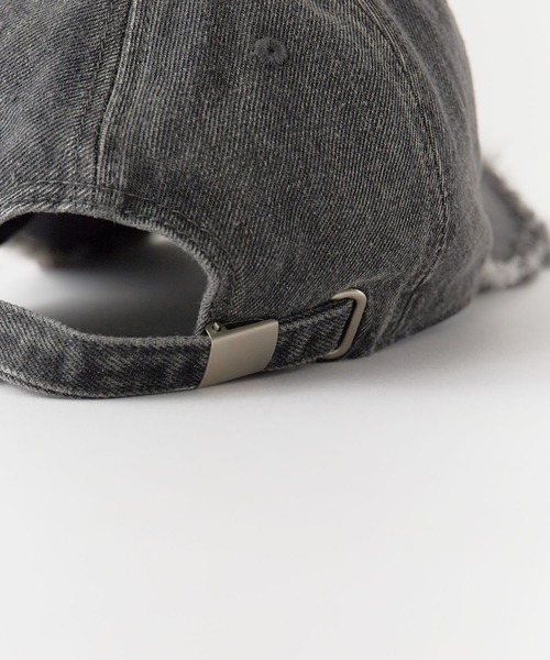 使い込んだ後の変化も楽しみ\tHermes\tDavis Emileデニムキャップ Chick キャップ 帽子 Damage processing Denim Cap