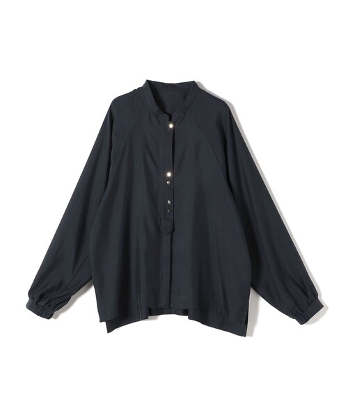 SHIPS（シップス） ブラウス シャツ 「手洗い可能」メタル ボタン