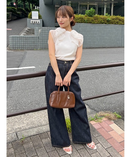 SNIDEL リボンスリーブカットソー　スナイデル セール】リボンスリーブカットソー（Tシャツ/カットソー