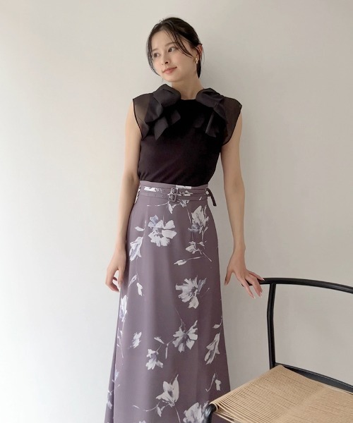 SNIDEL リボンスリーブカットソー　スナイデル セール】リボンスリーブカットソー（Tシャツ/カットソー