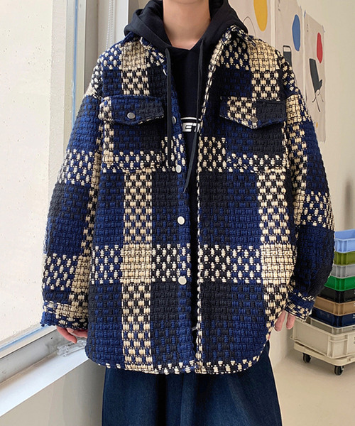 「DEVICE」 「jie Hao pai」ステンカラーコート FREE ブルー メンズ_画像5