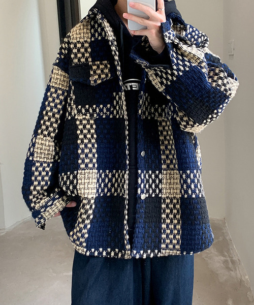 「DEVICE」 「jie Hao pai」ステンカラーコート FREE ブルー メンズ_画像7