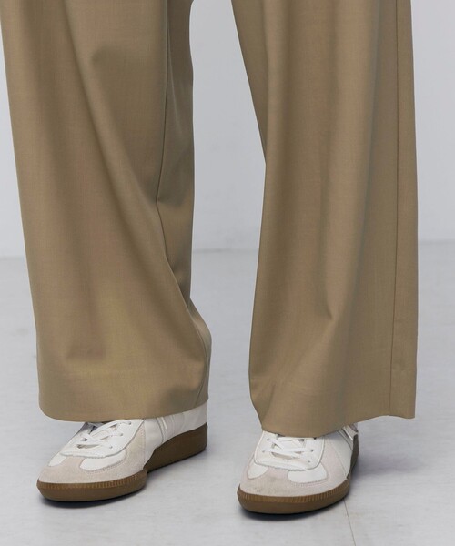 ワイドパンツ パンツ ウールドスキン ワイドタックパンツ レディースの画像