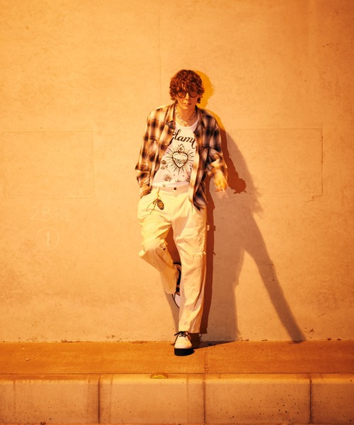 パンツ REMAKE CHINO PANTS glamb チノパン Remake Painter Chino Pants / リメイク