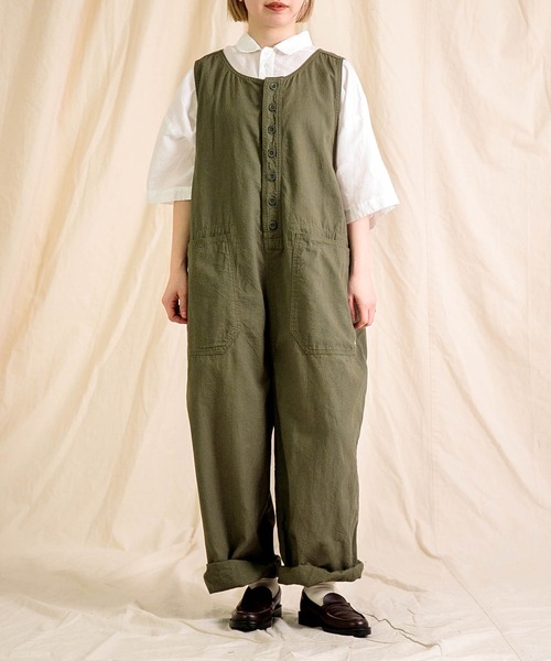 最終値下げ[Brocante / ブロカント] 綿麻バックサテンバロンサロペット Brocante（ブロカント）の「[Brocante / ブロカント] 綿麻バック