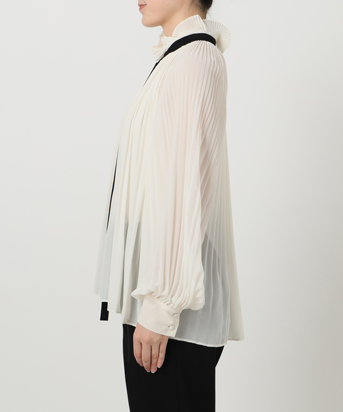 2019ss 美品 IENA シフォンプリーツブラウス VERMEIL par iena（ヴェルメイユパーイエナ） ブラウス シャツ L'UNE