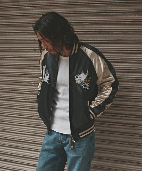 ALL RUNS スカジャン Animal Embroidery Skirt Jacket