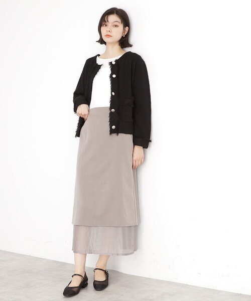 THE SHOP TK / ザ ショップ ティーケー 【通勤/新生活】ノーカラーカーディガン/洗える 通勤/新生活】ノーカラーカーディガン/洗える（カーディガン