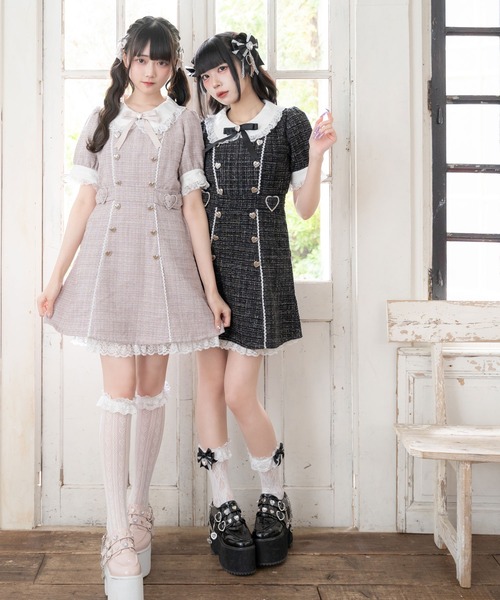 DearMyLove ワンピース キラキラハートキルティングサマー